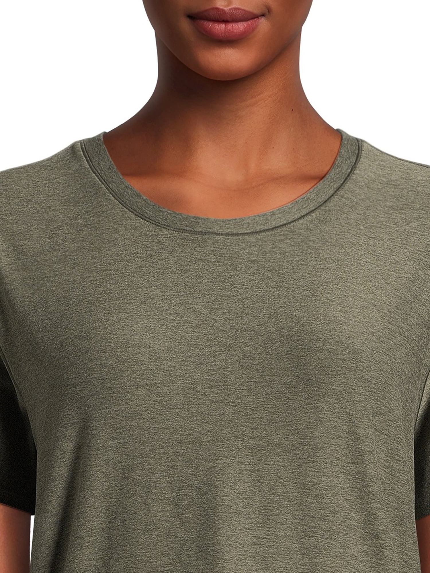 Athletic Works Women's and Women's Plus ButterCore Tee with Short Sleeves, Sizes XS-4X