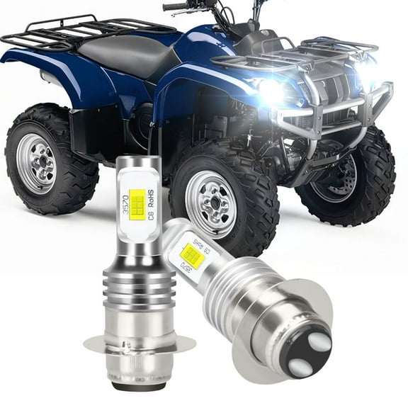 For Yamaha Grizzly 660 2002-2007 LED Headlight Bulbs Kit YFM660F YFM660FA 2x H6