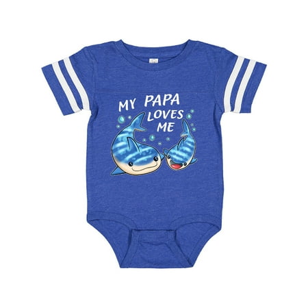 

Inktastic My Papa Loves Me- whale shark Gift Baby Boy or Baby Girl Bodysuit