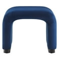 thumbnail image 4 of Koda Performance Velvet Waterfall Stool in Black Midnight Blue, 4 of 10