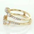 thumbnail image 3 of Enhancer Wrap Guard Wedding Band Ring Moissanite Cut Round 2.30 Ct Plated Gold Yellow 14K, 3 of 5