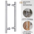 thumbnail image 3 of Tipo H para Puerta Principal Manija para Puertas de Vidrio de Madera, Aluminio o Herreria, Acero inoxidable (Plateado, 100 cm), 3 of 8