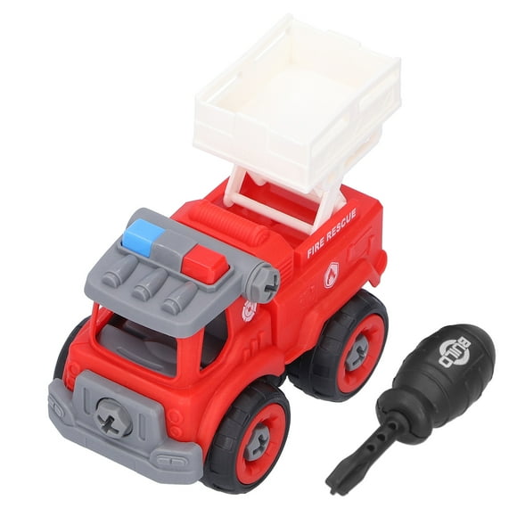 Building Car Toy, Plastic Bright Color Building Engineering Car Toy, Stable For Children Life Learning Skills Above 3 Years Old Playing Lift Truck Toy