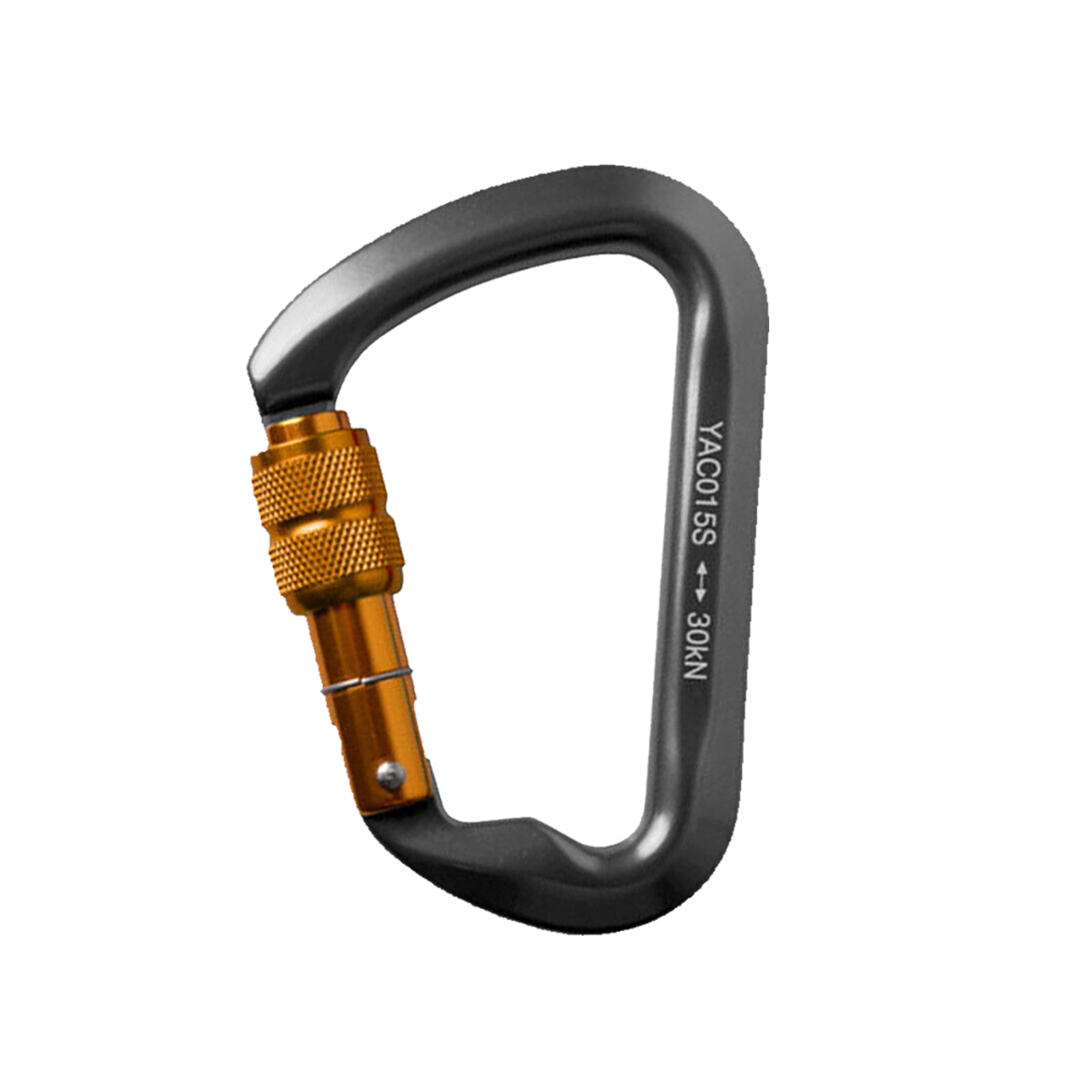 30KN Auto Locking Carabiner Clip Stainless Steel D-Shape Hook for Climbing Rock 