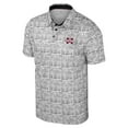 thumbnail image 2 of Men's Colosseum Gray Mississippi State Bulldogs It's Time! Allover Print Polo, 2 of 3