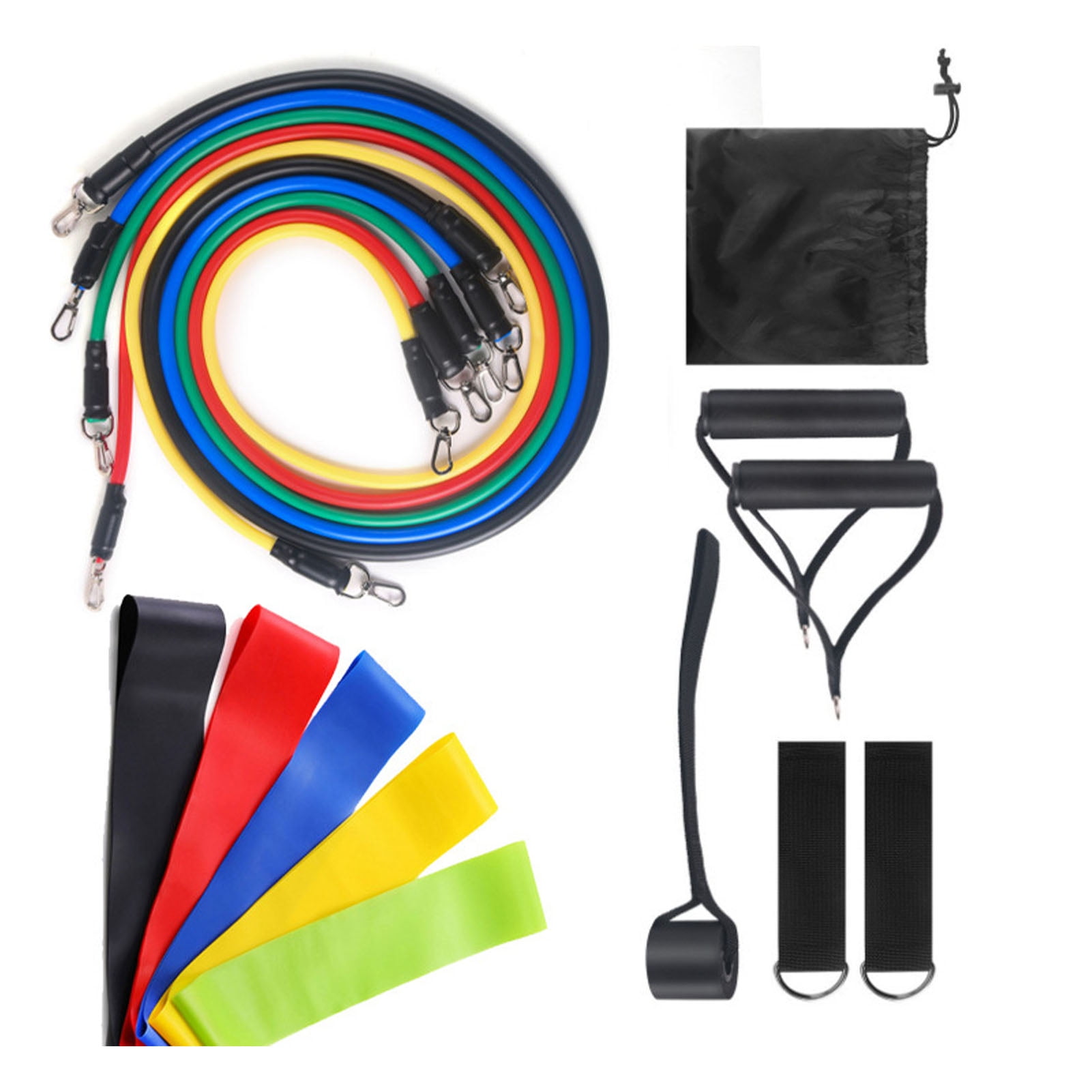 Exercise Tube Band, Easy To Carry Robust 16PCS 5 Colors Resistance Fitness Band  For Gym