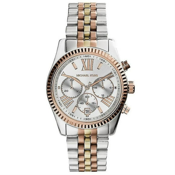 Hweilai Michael Kors Mk5735 Lexington Tri Tone Women's Watch