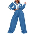 thumbnail image 2 of MAIHAN-Womens 2 pieces Sweatsuit Sets Zip Up Sweatshirts and Sweatpants Tracksuit Lounge Set Travel Outfits with Pocktes(Blue,XL), 2 of 7