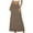 Khaki, variant on Fgnfyis Women's Flowy A-Line Skirt Casual High Waist Pleated Midi Skirt for Daily Wear Comfortable Stretchy Soft Fabric Fashionable and Versatile Khaki L