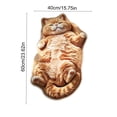 thumbnail image 3 of Adorable Cat Shaped Polyester Bath Rug Washable Absorbent Non Slip Floor Mat Cute Pet Lover Home Decor Gift,D, 3 of 6