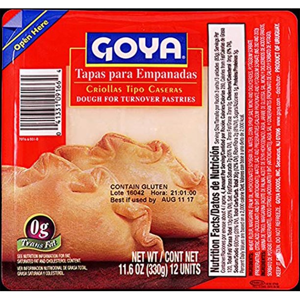 Goya Tapa Empanada Dough Shell, 11.6 Ounce 16 Per Case.