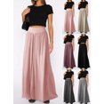 thumbnail image 2 of 2025 New Women's High-Waisted Dance Skirt, Flowy Wide-Leg Palazzo Pants with Soft Drape, Elastic Waist Skort for Casual Wear, 2 of 11