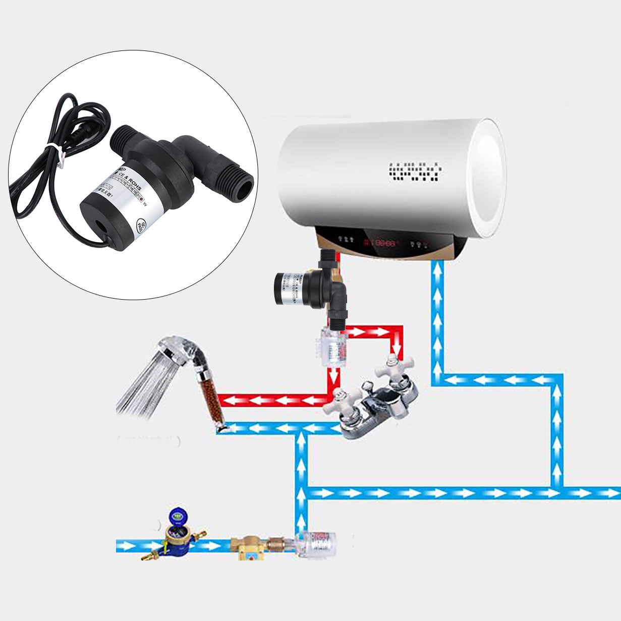 Water Pump, Pump, High Temperature Water Pressure For Shower Home Bath