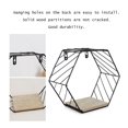 thumbnail image 4 of Colgante de pared de malla de hierro hexagonal simple Decoración del hogar Colgante Bias blanco L Abanopi sarga blanca L, 4 of 7
