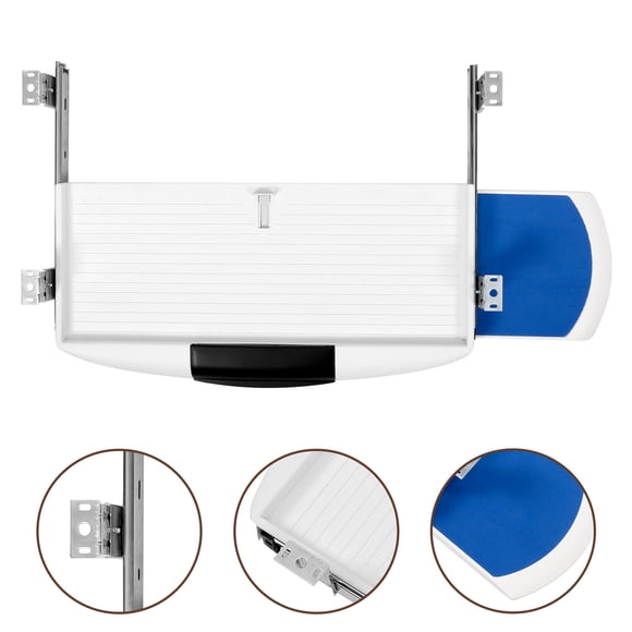TABLZONE Small Keyboard Tray Desk Extender Tray ABS White 1Pack Office Organization Adults