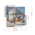 thumbnail image 2 of Pintura de diamante 5D DIY con taladro redondo completo, Kit de cabaña con brillo de invierno, decoración del hogar, 30x30cm, 2 of 9