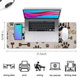 thumbnail image 5 of Long Mouse Pads for Desk,Paw Prints and Bones Desk Mats on Top Of Desks, Desk Mouse Pad Extra Large with 3mm Non-Slip Base and Stitched Edge for Gaming,Office,Work,Home 31.5"x11.8", 5 of 6