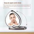thumbnail image 4 of Mini Vintage Heart Elegant Makeup Mirror, Portable 1X/2X Magnifier (Silver), 4 of 7