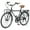 Black, variant on Zukka 26" Commuter Bike Vintage Style with Rack City Cruiser Bicycle for Men Women Gray Blue