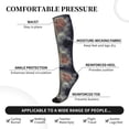 thumbnail image 3 of Lsque Elephant in Smoke Pattern Sport Compression Socks for Men & Women 15-20 mmHg Knee High Nurse Pregnant Running Medical and Travel Athletic, 3 of 6