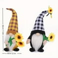 thumbnail image 6 of 1PC Sunflower Gnomes Plush Decorations, Summer Spring Gnomes, Scandinavia Buffalo Plaid Sunflower Gnome Plush for Tiered Tray Kitchen Decor, Farmhouse Swedish Nisse Tomte Home Oranment, 6 of 6