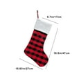 thumbnail image 2 of Christmas Stockings, Christmas Gift Bags, Large Knitted Christmas Stocking with Button and Rope, Red Cloth Stocking 47x27x17cm, Embroidered Cozy Holiday Decoration, Durable and Warm, 2 of 6