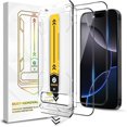 thumbnail image 1 of SHIQI-2 Pack for iPhone 16 Pro Screen Protector, Military Grade Shatterproof 9H+ Tempered Glass, Auto Dust-Removal Installation, Full Coverage, HD Clear, Anti-Scratch, Anti-Fingerprint, No Bubble, 1 of 4