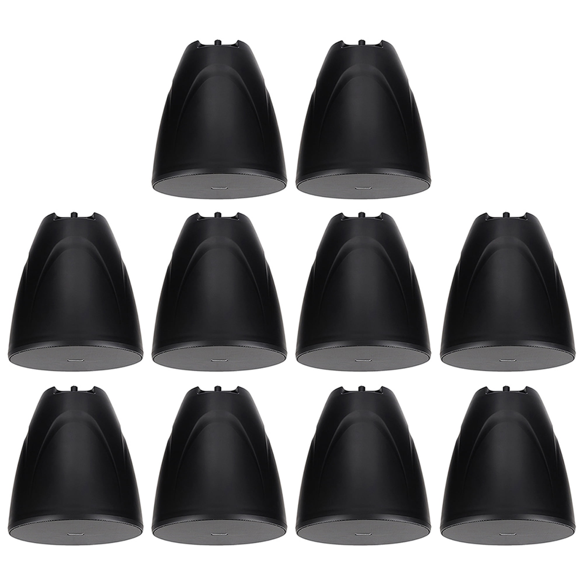 Rockville PEN-80T Black 8 in Pendant Speakers, 70V/100V/8 Ohm, 40/20/10/5W Taps, Commercial Audio, 10-piece