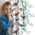 thumbnail image 3 of Blackout Kids Curtains,White Cartoon Dinosaurs Names Pattern Childrens Insulated Curtains Set Of 2,Bedroom Essentials,Toddler Room Decor 42"x54", 3 of 5