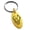 Gold, variant on Stainless Steel Letter W Initial Floral Monogram Engraved Small Oval Charm Keychain Keyring