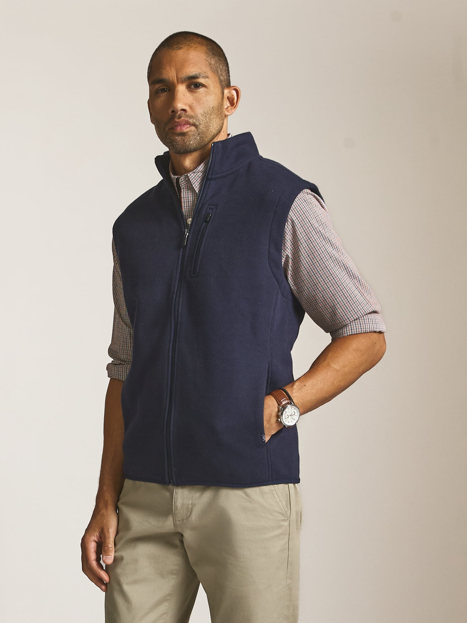 Chaps Men’s and Big Men’s Everyday Performance Norwell Sweater Fleece Vest, Sizes S–2XL