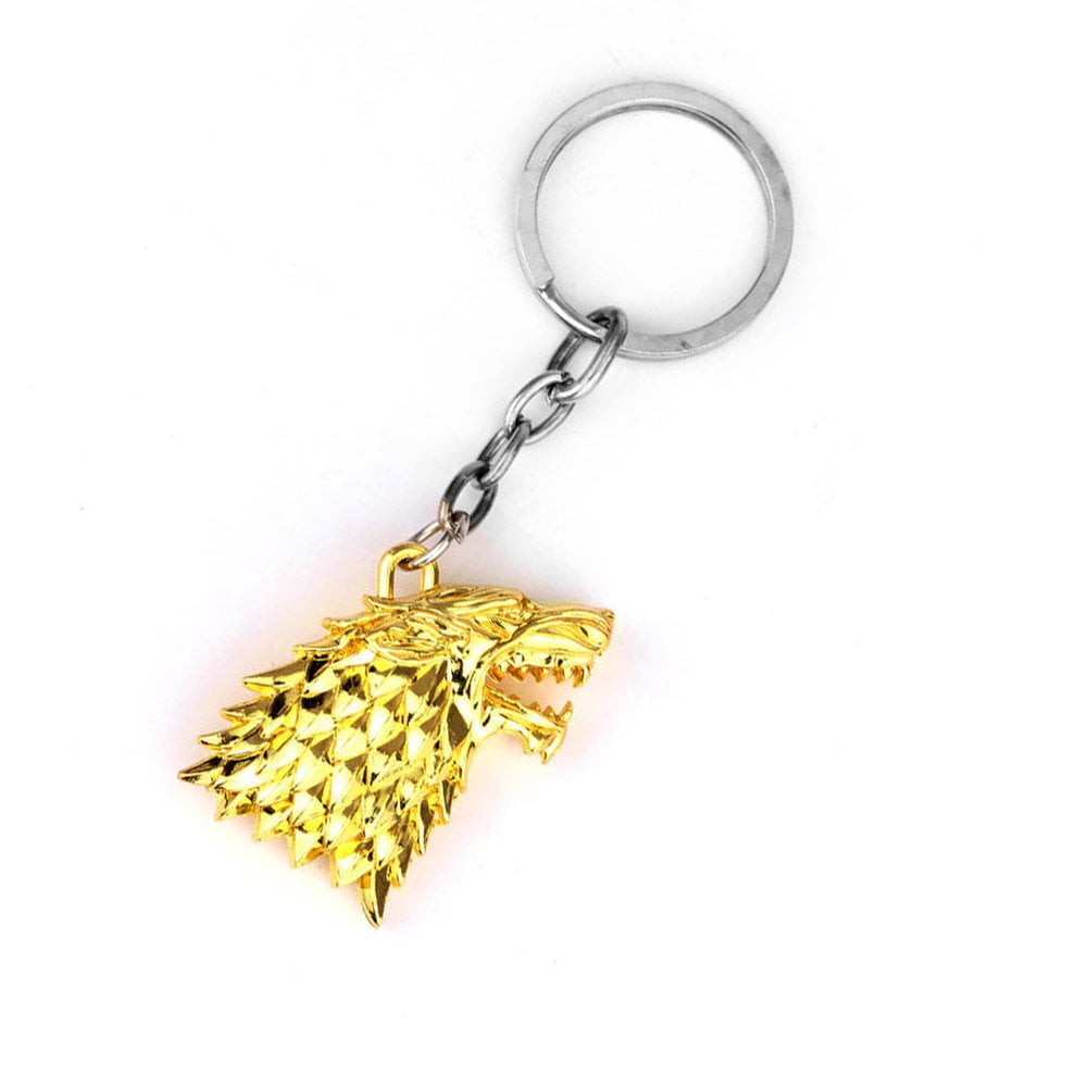Game of thrones House Stark Lannister Targaryen Keychains Metal Key Ring Keyfob 