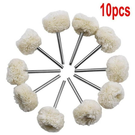 

10pcs 3mm Shank Wooled Polishing Wheels Grinding Brush Buffing Pad Rotary Tool