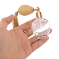 thumbnail image 3 of QIFULL Portable Vintage Glass Perfume Spray Bottle with Round Flat Design and Tassel Pump, 3 of 8