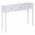 thumbnail image 5 of Topbuy 3 Drawers Console Table Hall table Side Table Desk Accent Table Entryway White, 5 of 6