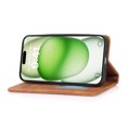 thumbnail image 4 of for iPhone 16 Plus Case, PU Leather Case, Vintage Wallet Case Book Folding Flip Case with Kickstand Card Holders Slots Magnetic Closure Protective Cover for iPhone 16 Plus, Brown, 4 of 13