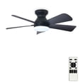 thumbnail image 5 of 35-Inch Low Profile Ceiling Fan with Light - Dimmable LED, 6-Speed and 3 CCT, Quiet DC Motor, Remote Control, 5 Black Blades for Indoor/Outdoor, 5 of 8