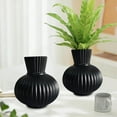 thumbnail image 6 of Generic Ceramic Vases in Nordic Style, Modern Vase Deco for Grass, Boho Deco for Windowsill, Vases Set in Black Matt, Flower Vase as Home Decoration for Fresh Flowers, 6 of 6