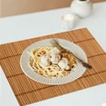 thumbnail image 6 of Shiartex Bamboo Placemat Linen Table Pad Set of 4 for Dining, Home Decor, Heat Insulation, Versatile Use 18x12in, 6 of 8