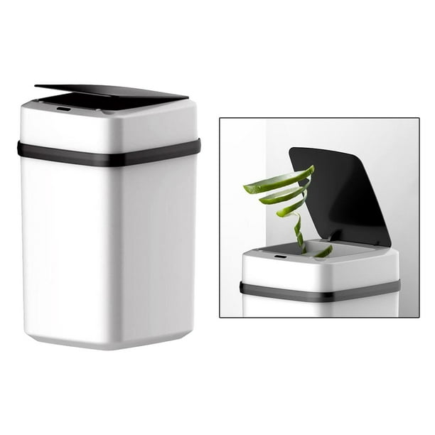 Cubos de Basura de Plástico para Basura de Cocina, Sin Tapas Táctiles, Cubos de Basura de Movimiento Automático, Kick Touch Macarena bote de basura con sensor inteligente