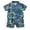 Green, variant on Toddler Boys Summer Outfits Beach Patterned Button Down Shirt and Shorts Outfit Sets Size 100/L ,Blue