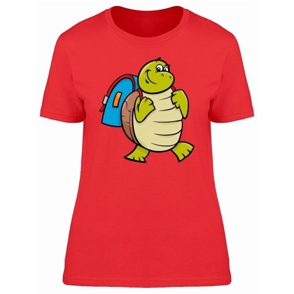 Cute Turtle Student Cartoon Tee Women's -Image by Shutterstock