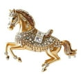 thumbnail image 2 of Easter Decor 2D Horse Acrylic Pendant​ Golden Horse Ornament Jeweled Saddle Tassel Gold Chain Elegant Festive Home Decorative Hanging Fashion Ornament, 2 of 6