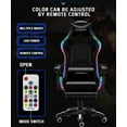 thumbnail image 5 of WINGOMART Ergonomic Gaming Chair with Footrest, High Back Faux Leather Gaming Chair With RGB led light and Adjustable Armrest Height Adjustable Swivel, 5 of 5