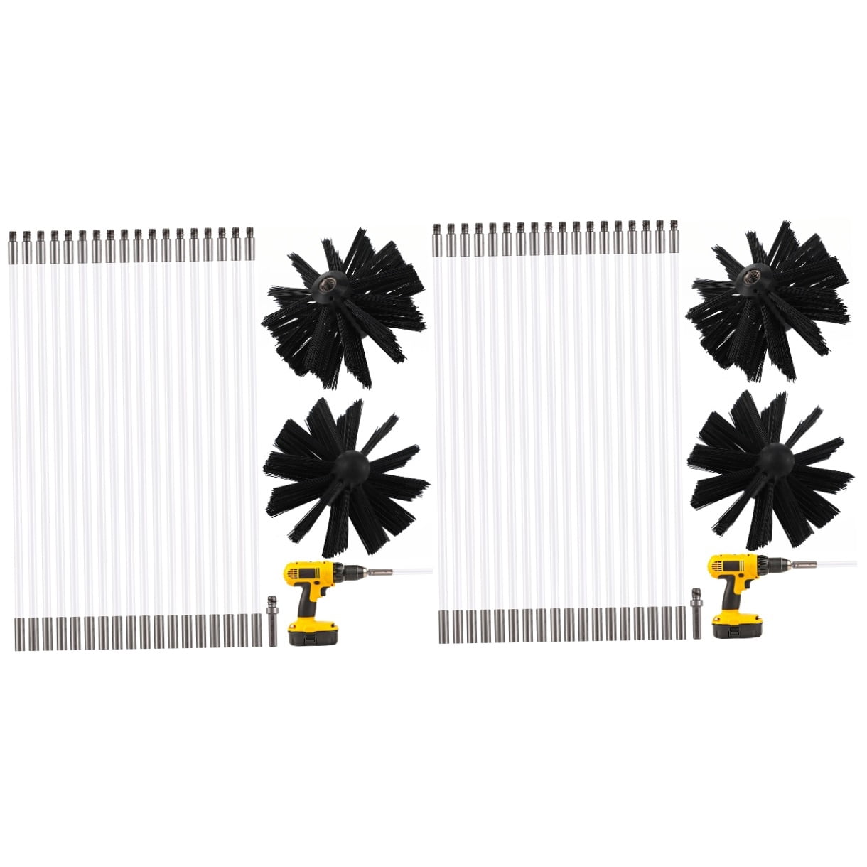 NUOLUX  Chimney Cleaning Set Adjustable Length for Hard-to-Reach Areas