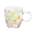 thumbnail image 1 of Taza de vidrio con relieve de fresa pintada a mano, 355 ml, transparente, for desayuno, café, leche y asa., 1 of 5