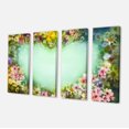 thumbnail image 2 of Vintage Flowers with Heart Shape - Large Floral Canvas Artwork, 2 of 3