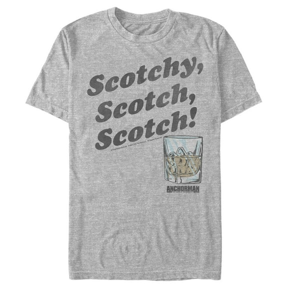 Men's Anchorman Scotchy Scotch Glass  Graphic Tee Athletic Heather 2X Large