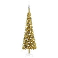 thumbnail image 2 of vidaXL Slim Christmas Tree with LEDs&Ball Set Xmas Decor Multi Colors/Sizes, 2 of 24
