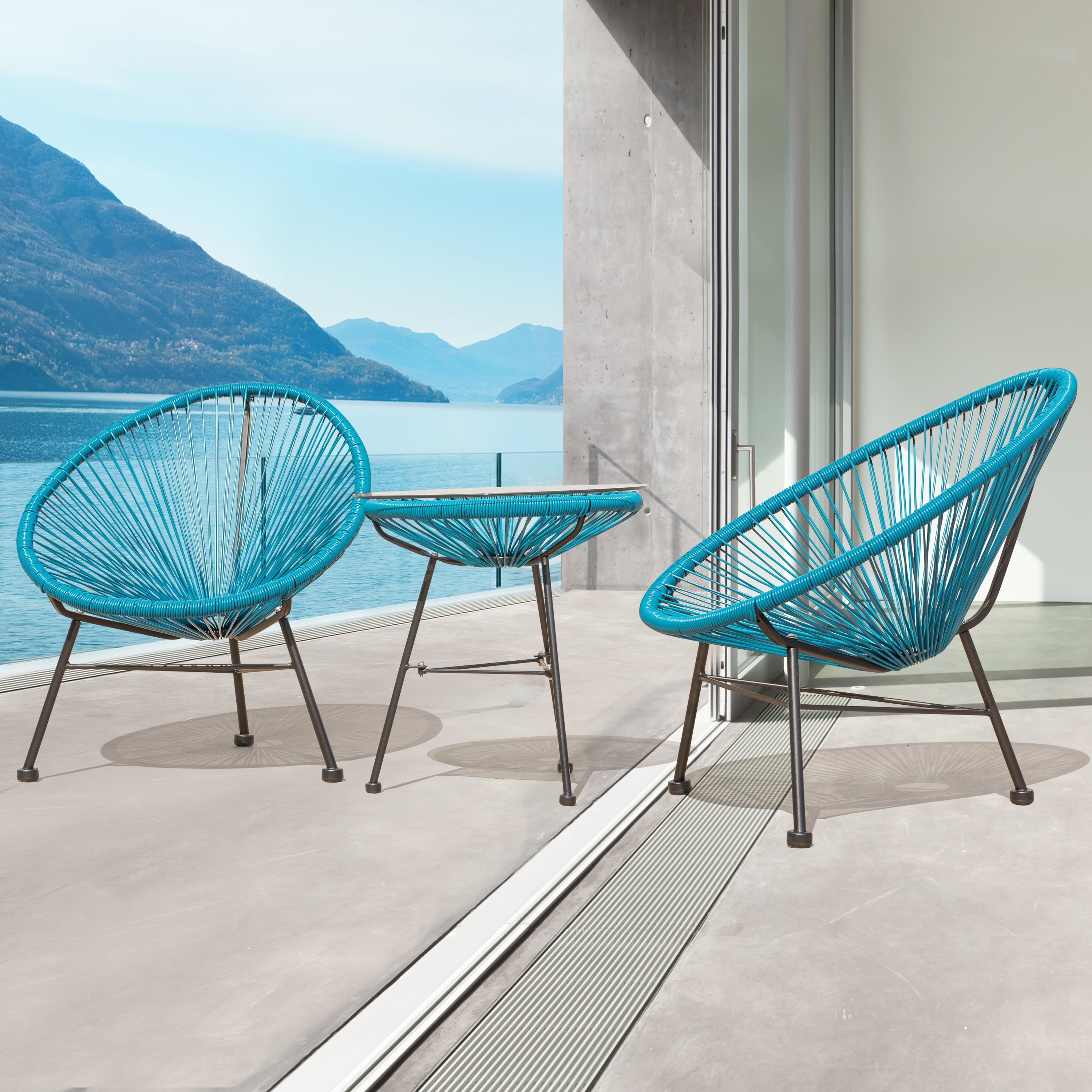 Corvus Sarcelles Modern Wicker Patio Chairs For Kids By Set Of 2